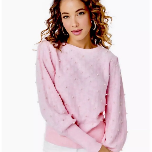 Lilly Pulitzer Sweaters - Lilly Pulitzer Pink Pearl Sweater Size XL EUC